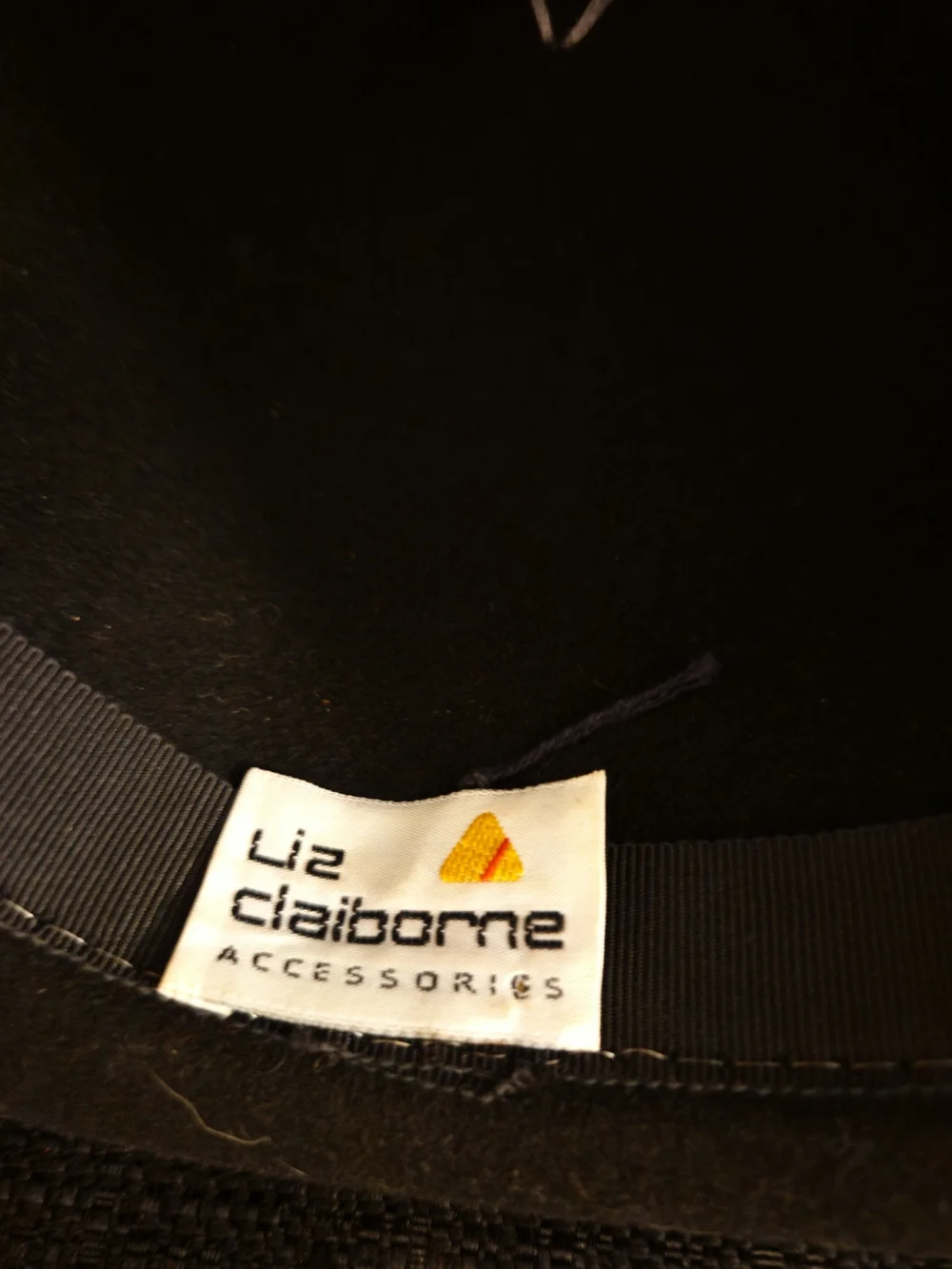 Liz Claiborbe Black Bow Cloche Hat